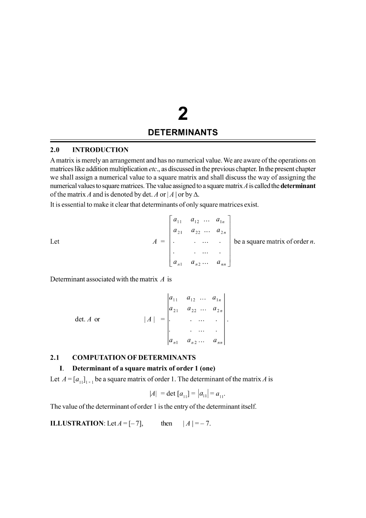 DETERMINANTS | BUSINESS MATHEMATICS , B. Com. Sem. 2