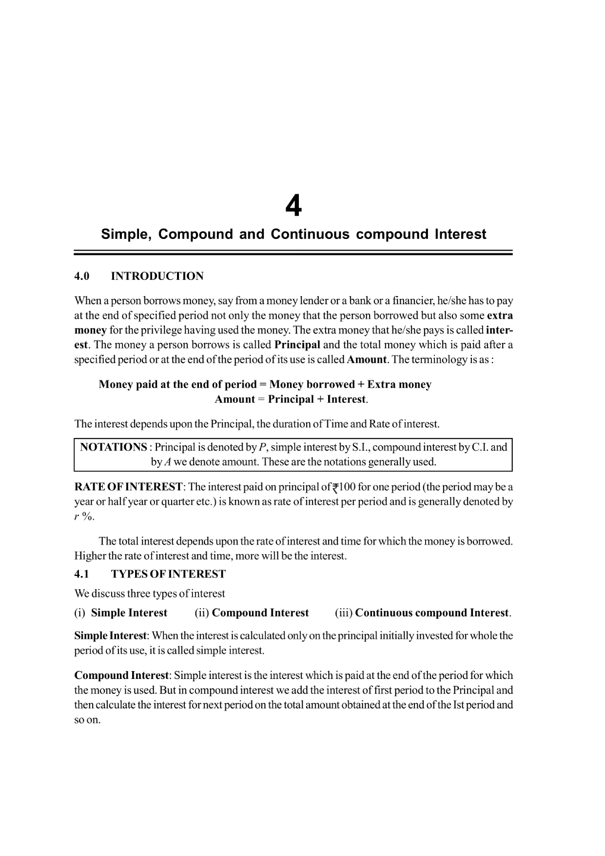 Simple, Compound and Continuous compound Interest | BUSINESS MATHEMATICS ,B. Com. Sem. 2