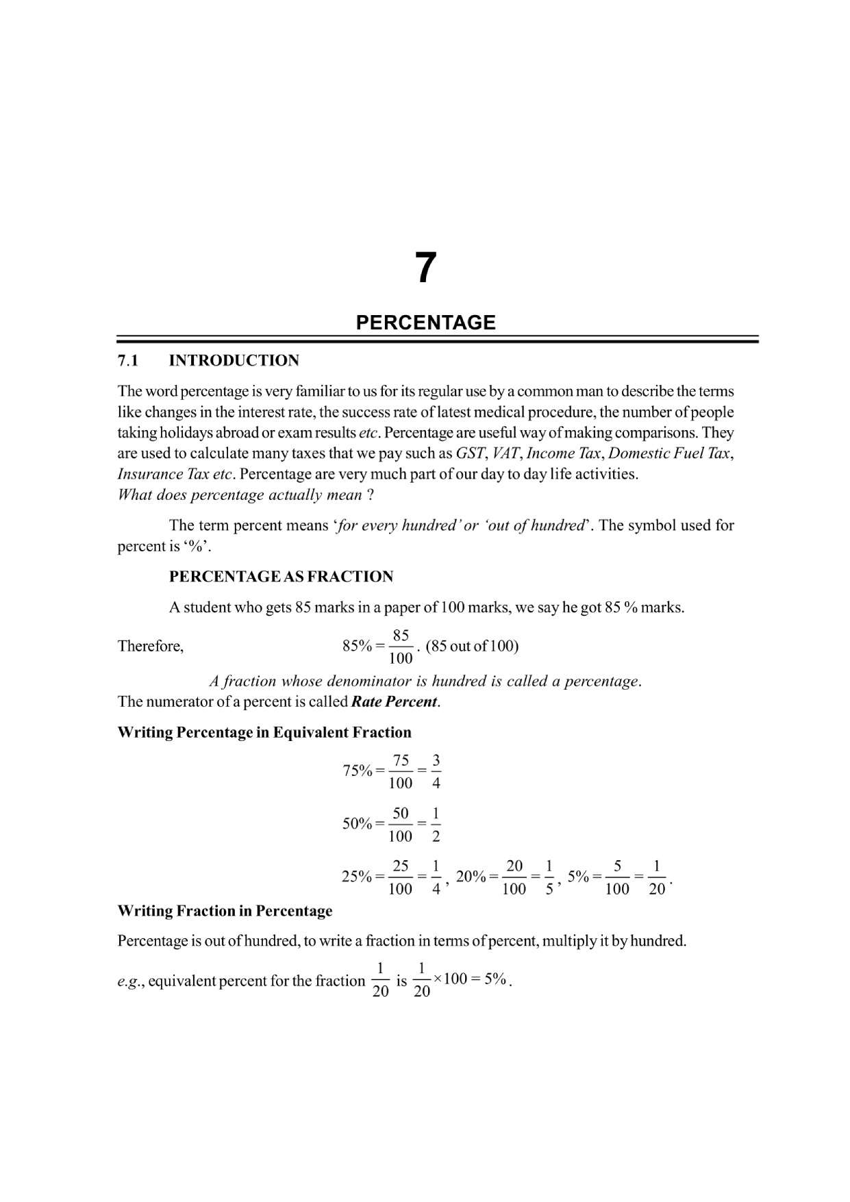 PERCENTAGE  | BUSINESS MATHEMATICS , B. Com. Sem. 2