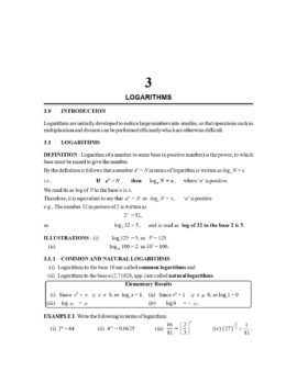 LOGARITHMS | BUSINESS MATHEMATICS | BBA Sem 1