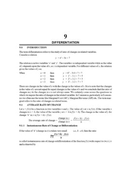 DIFFERENTIATION | BUSINESS MATHEMATICS | BBA Sem 1