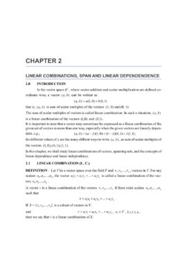 Chapter 2, Linear comb