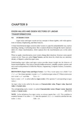 Chapter 9, eigen values