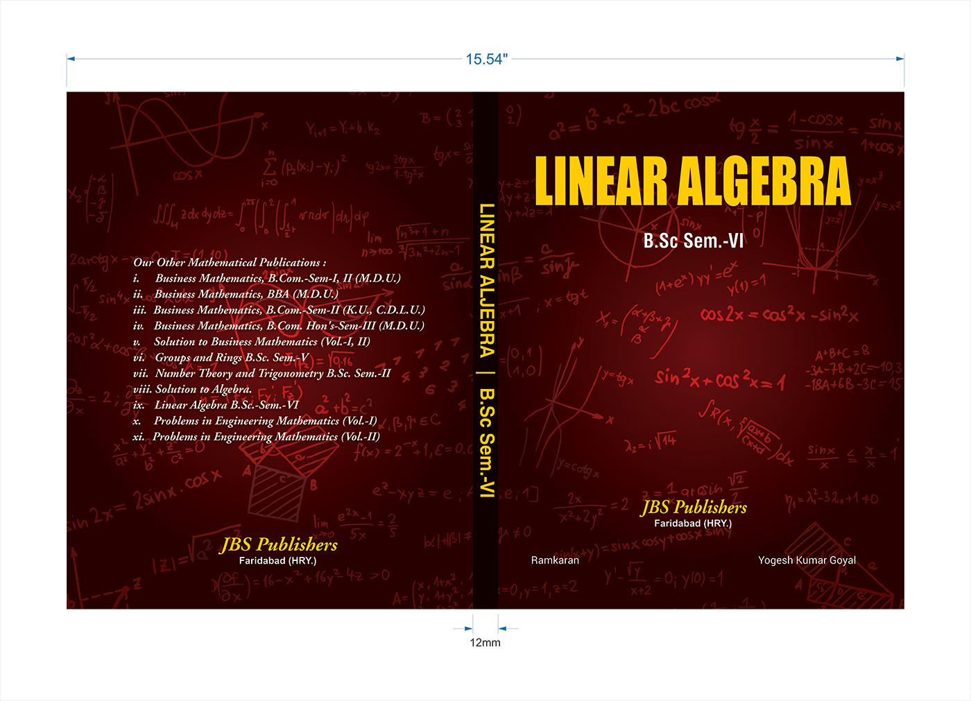 Linear Algebra B. Sc Sem VI Complete Book