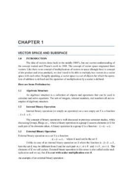 Linear Algebra Chapter 1, Vector space
